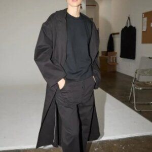 Jamie Haller Black Trench Coat in Petite